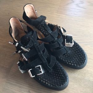 Jeffrey Campbell Buckle Perforated Sneakers